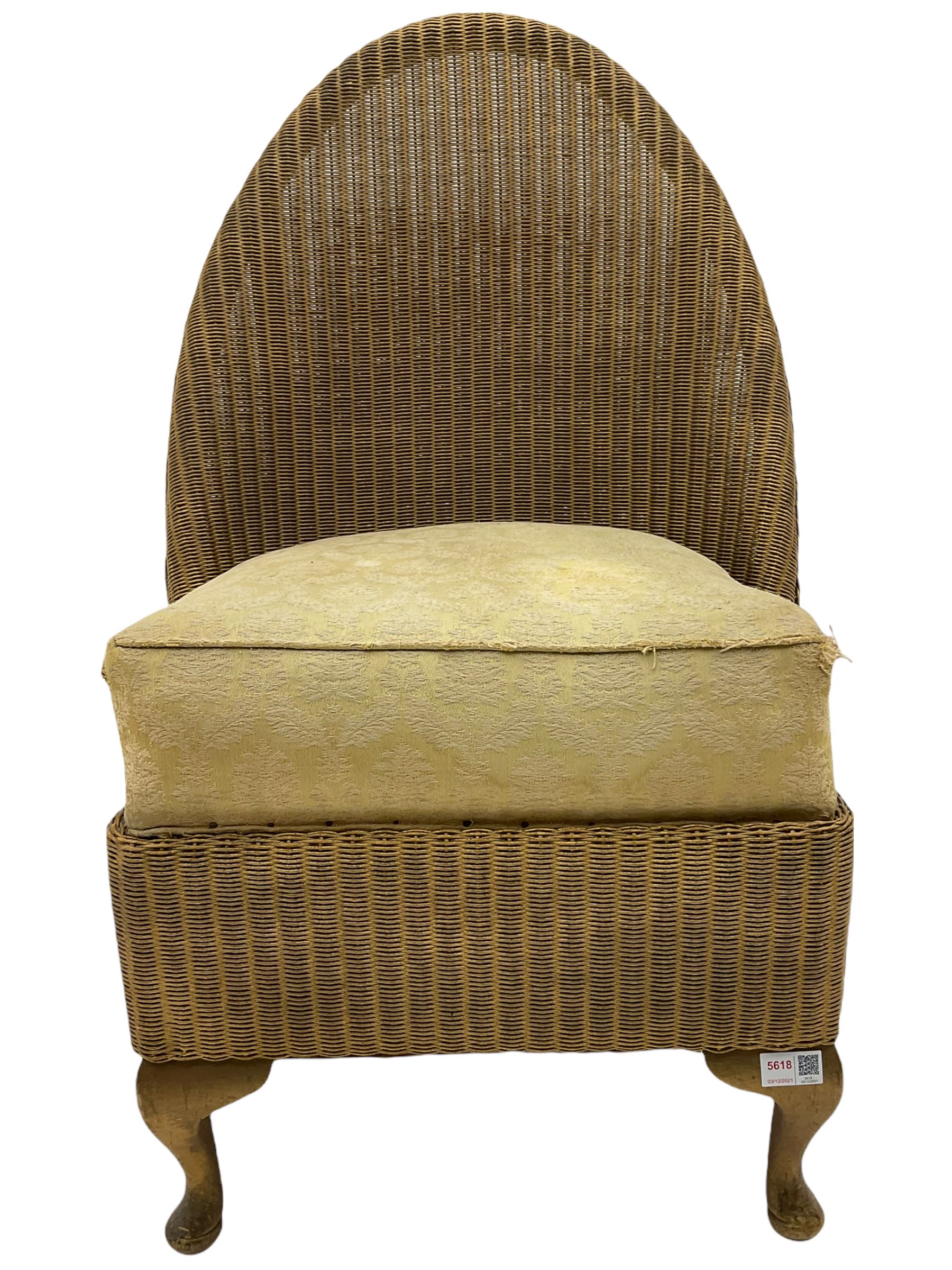 Two 'Sirrom' Lloyd Loom type bedroom chairs