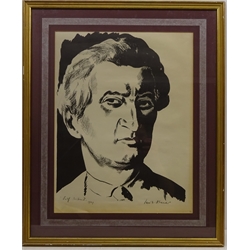  Jacob Kramer (Russian 1892 - 1962): 'Self Portrait', limited edition lithograph No. 4/30 signed titled and dated 1949,  53cm x 40.5cm  