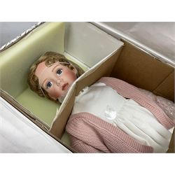 Seven Alberon dolls with original boxes, to include Lyndsey, Sophie, Tiffany etc