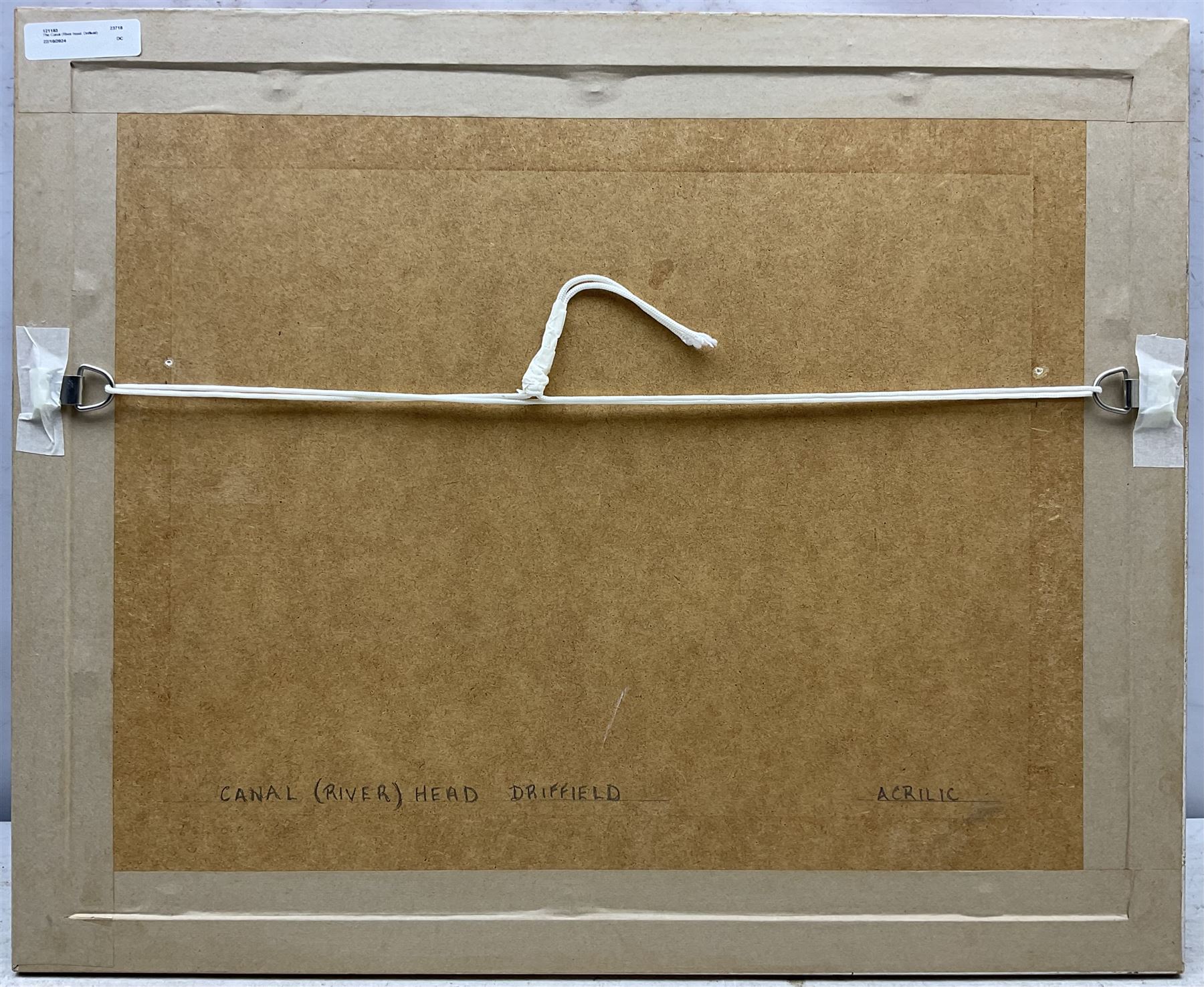 Peter Lapish (British 1937-): 'Canal Head - Driffield', acrylic on paper signed, titled verso 25cm x 35cm