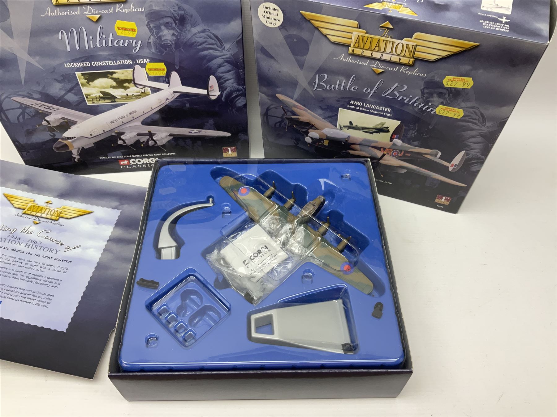 Corgi/Lledo - small collection of modern die-cast vehicles to include Corgi Aviation Archive 1:144 scale aircrafts 47111, 47301 and 47506; Lledo The RFC/RAC Anniversary Collection; quantity of Lledo Days Gone and Corgi models boxed and loose etc 
