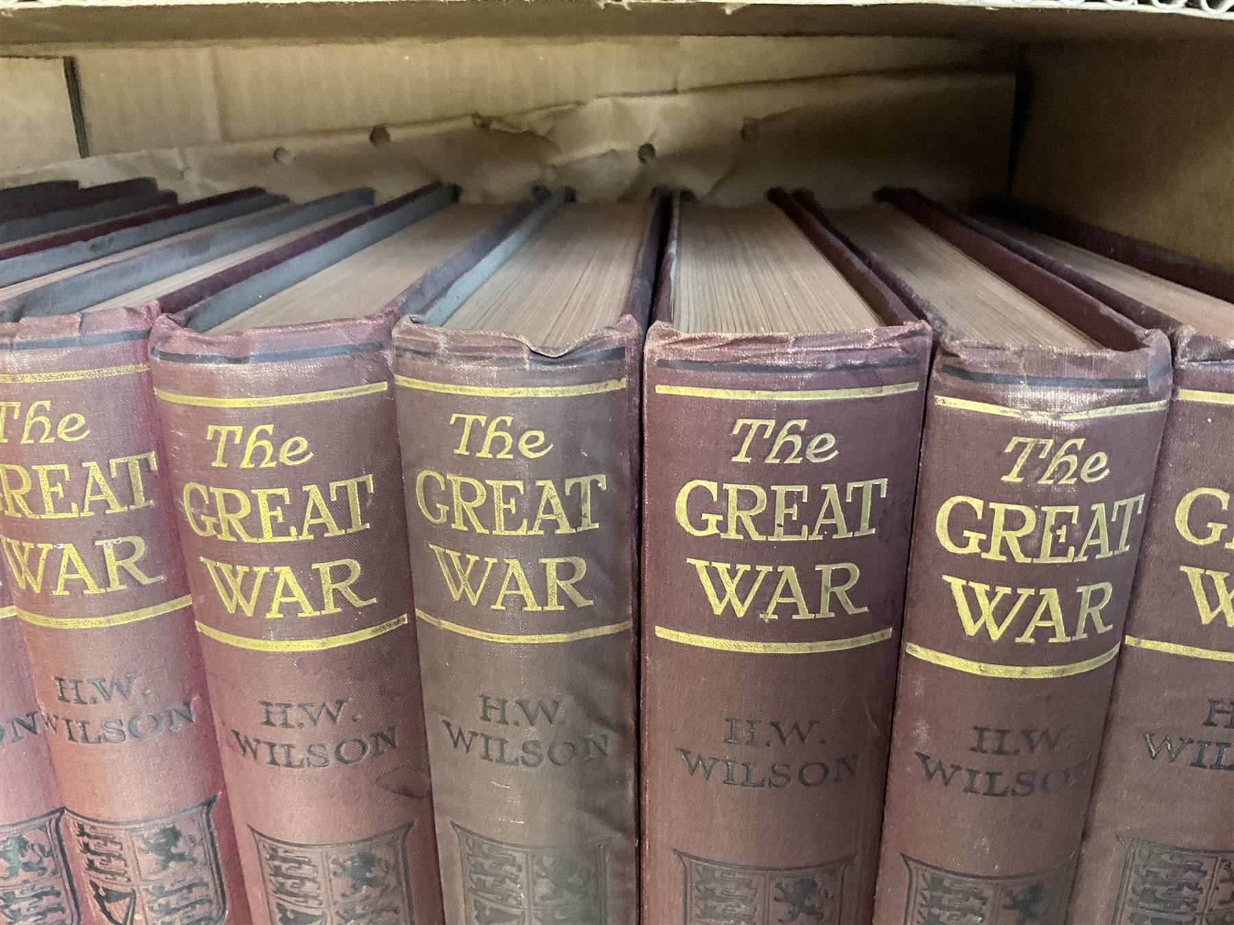 The Great War  by H W Wlison. 13 volumes. 1914-19;The Second Great War by Hammerton. 9 volumes; and The Second World War by Winston Churchill. 6 volumes.
