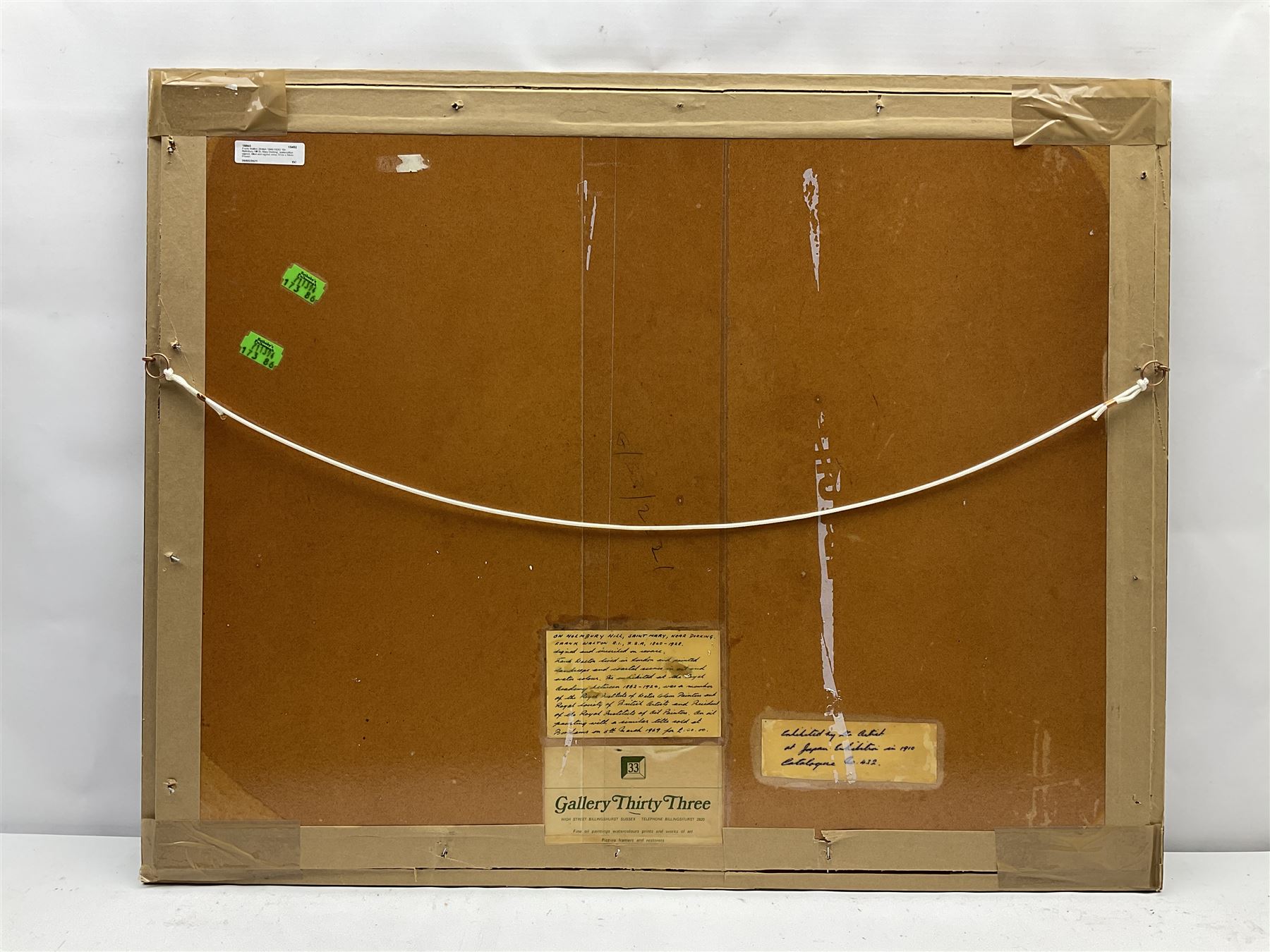 Frank Walton (British 1840-1928): 'On Holmbury Hill St. Mary Dorking', watercolour signed, titled and signed verso 37cm x 54cm
Provenance: exh. Japan Exhibition 1910, Cat. No.432 