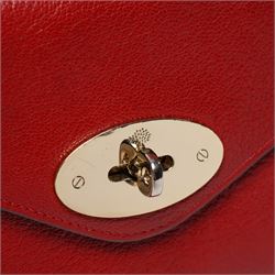 Mulberry - Envelope Long Wallet or Purse, in red glossy goat leather, with envelope-style flap and signature gold-tone Postman’s Lock fastening, the interior fitted with compartments and card slots, W20cm H11cm