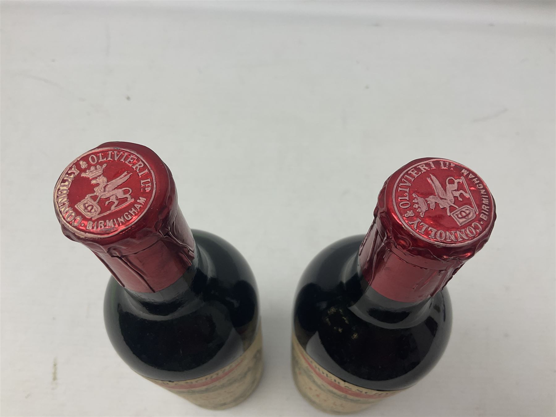 Grand Cru Classe Chateau Kirwan Haut-Medoc 1957 wine, unknown contents and proof, two bottles (2)