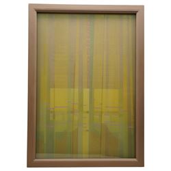 Lowther Robinson (Northern British 20th century): 'Venice Window', mixed media and acrylic signed and titled verso 68cm x 47cm