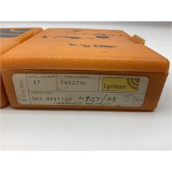 Two sets of reloading dies by Lyman comprising .303 British and  .44 Magnum; both in original boxes with paperwork