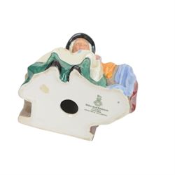 Five Royal Doulton figures, comprising Balloon Girl HN2818, The Rag Doll Seller HN2944, Silk and Ribbon HN2017, Good Day Sir HN2896 and Jemma HN 3168