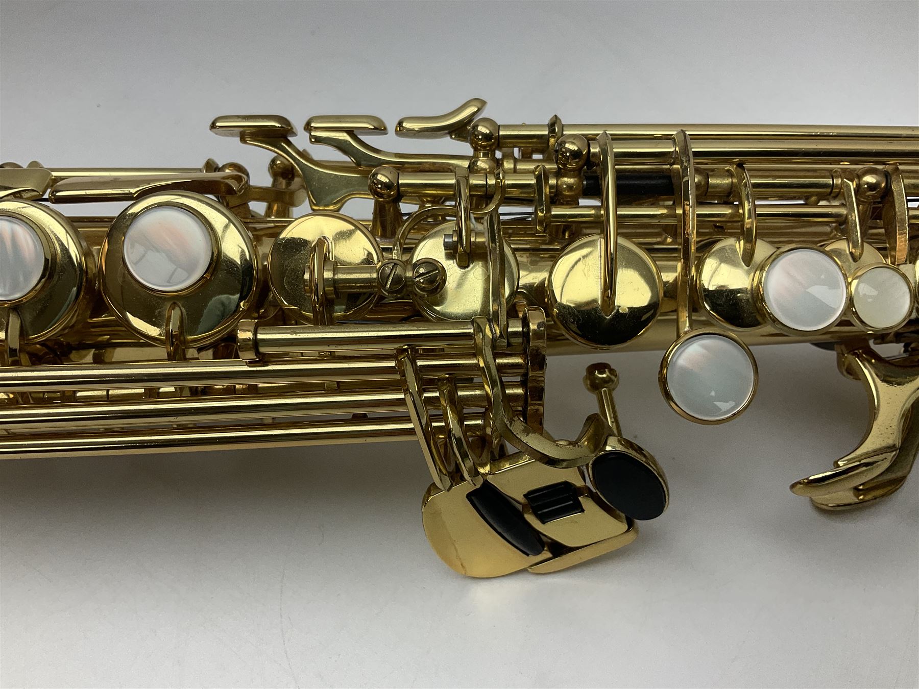 Jupiter JPS-749-547 soprano saxophone, serial no.636624; in fitted carrying case with accessories.