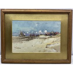 Frank Henry Mason (Staithes Group 1875-1965): Dutch Beach Scene, watercolour signed 20cm x 31cm
