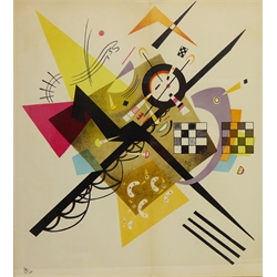  After Wassily Kandinsky (Russian 1866-1944): 'On White II' & a companion, pair colour lithographs monogrammed and dated '22 & '23 in the plate (2)  
