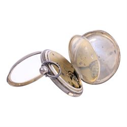 Victorian silver improved chronograph open faced pocket watch by J.Cryer, together with a continental silver pocket watch, stamped 935