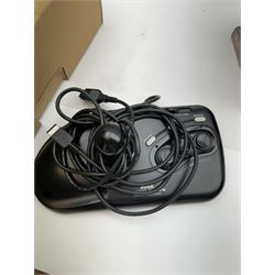 Eighteen Sega Mega Drive games, including Sonic The Hedgehog, Sonic The Hedgehog 2, Alienstorm, Desert Strike, Fatal Rewind, Road Rash etc, all boxed, together with a Sega Mega Drive controller, cartridge converter and an arcade power stick controller