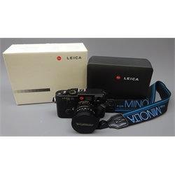  Leica M6 TTL camera black finish, No.2498095 with Voigtlander Nokton Aspherical 50mm F1.5 lens and cap, in plastic case with card outer, warranty, instructions, pass and tips  