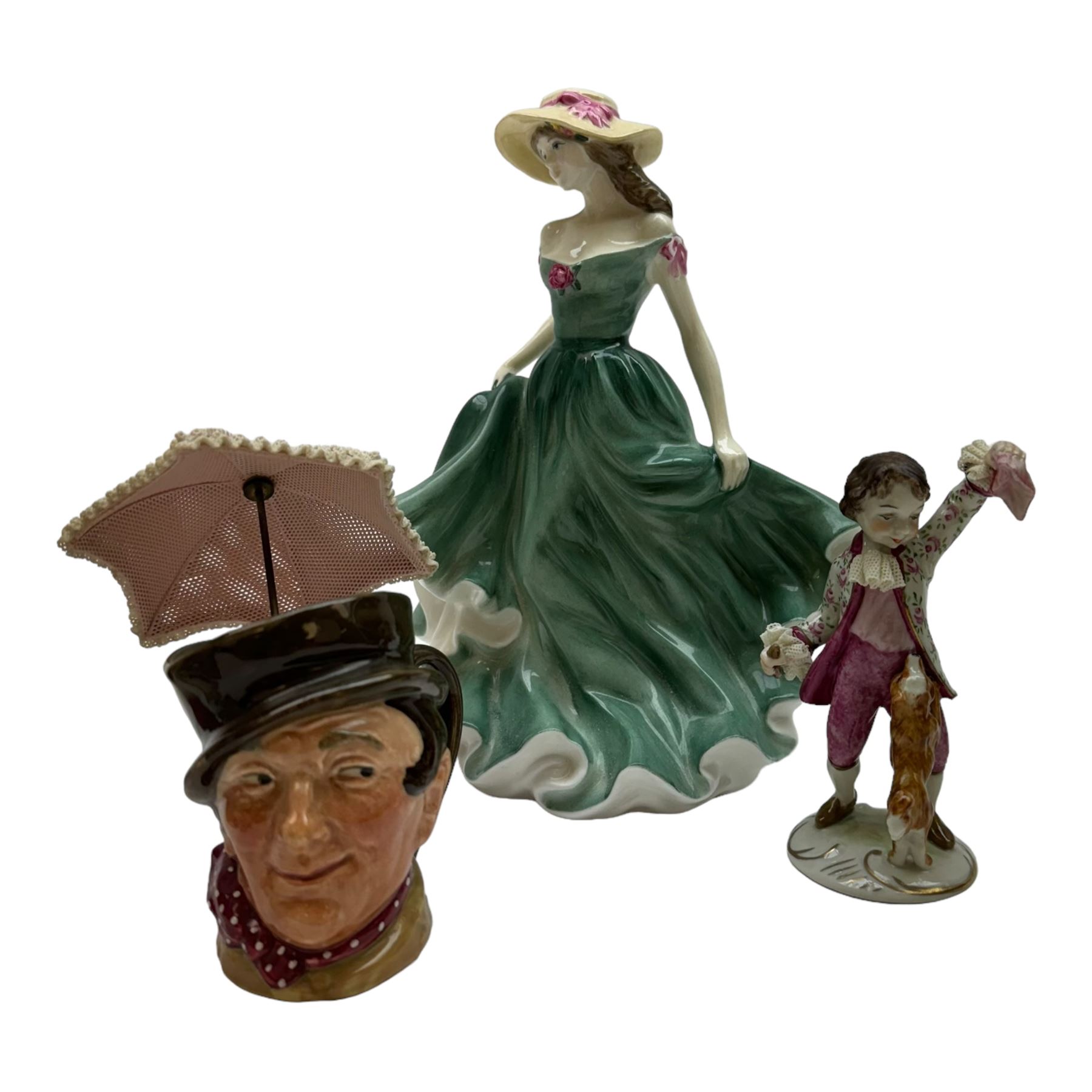 Lladro figures Chrysanthemum, together with Aranjuez Little Lady no 4879, together with  Royal Doulton figures and similar 
