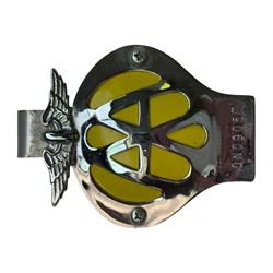 Steering wheel with E-Type Jaguar badge, AA badge, RAC badge and Lotus gearstick top