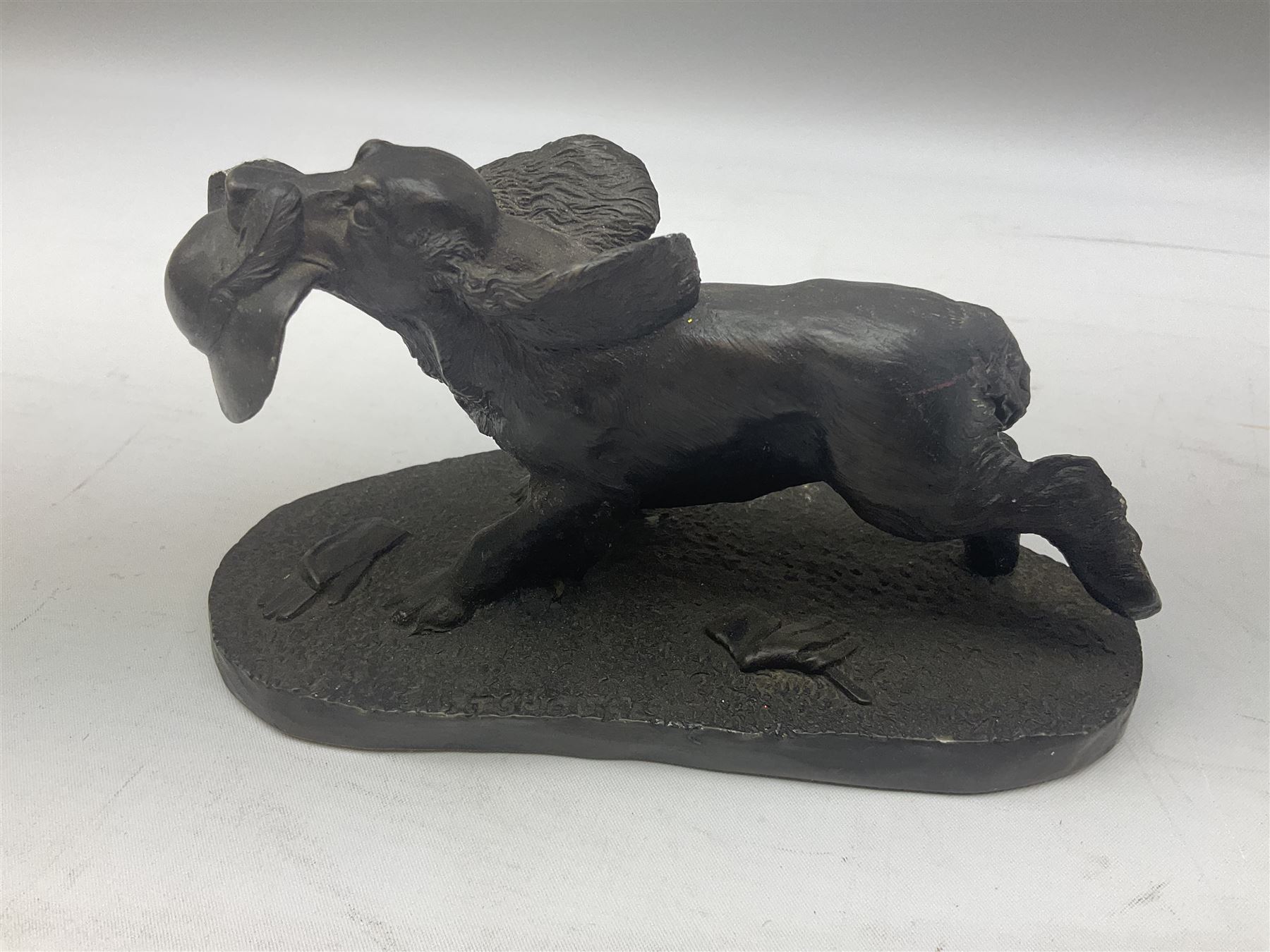 Cast bronze figures of dogs to include examples marked J. Spouse, David Hughes, Anne Godfrey, Lindner and other bronzed examples etc