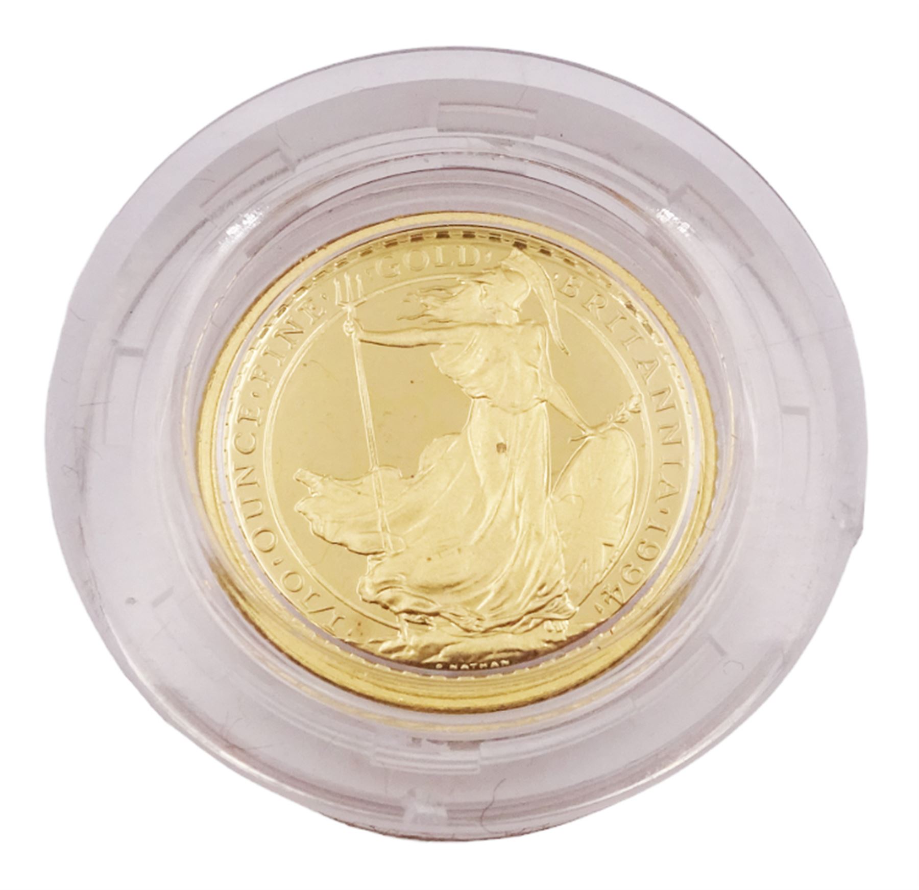 Queen Elizabeth II 1994 gold proof 1/10 ounce Britannia coin, cased with certificate