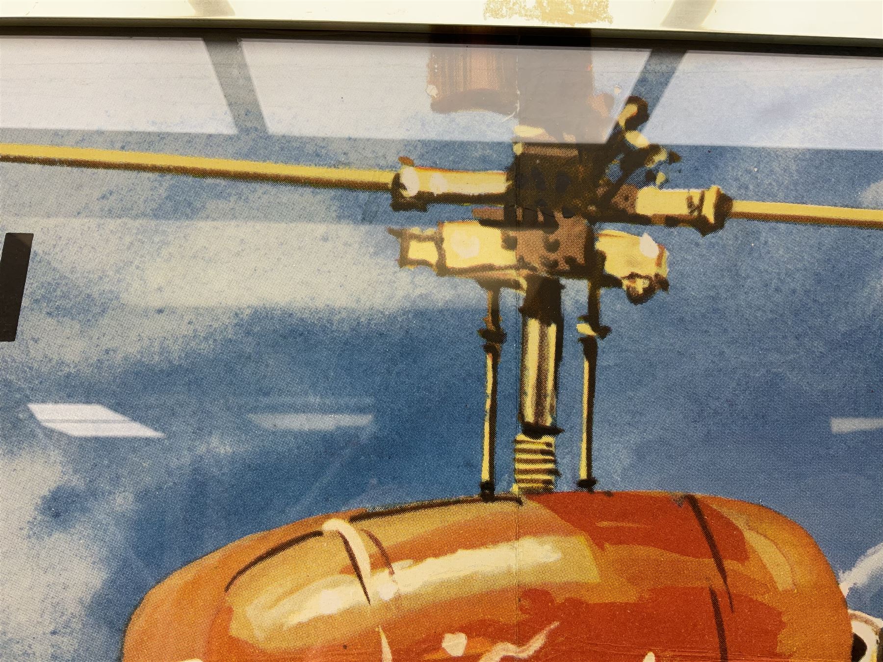 Helicopter Spies - Man from Uncle poster, framed and glazed, overall H79cm L104cm