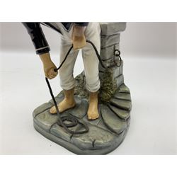 Michael J Sutty limited edition Seaman figure from the Trafalgar Period (1805), 93/250, from the British Naval Figures series, H21cm