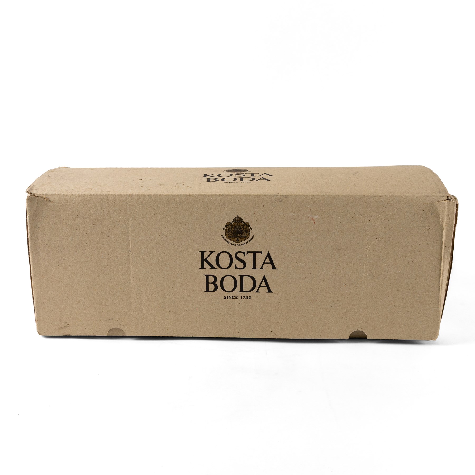 Kjell Engman - Kosta Boda Fidji vase of teadrop form with slender tapered neck and free form horizontal rim, H26cm