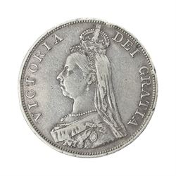 Queen Victoria 1890 double florin coin