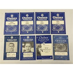 Chelsea F.C. 1940s/50s - twenty programmes for home matches including September 28th 1946 versus Charlton Athletic and October 12th 1946 versus Stoke City (souvenir programme 'entirely the work of ex-Servicemen'); the remainder 1947/48 - 1959/60 (20)