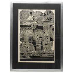 Chris Neaves (British 20th century): Park and Monochrome Abstract, two limited edition lithographs signed and numbered 10/36 and 5/24 in pencil max 58cm x 39cm (2)