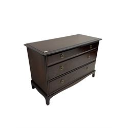 Stag Minstrel - mahogany three drawer chest