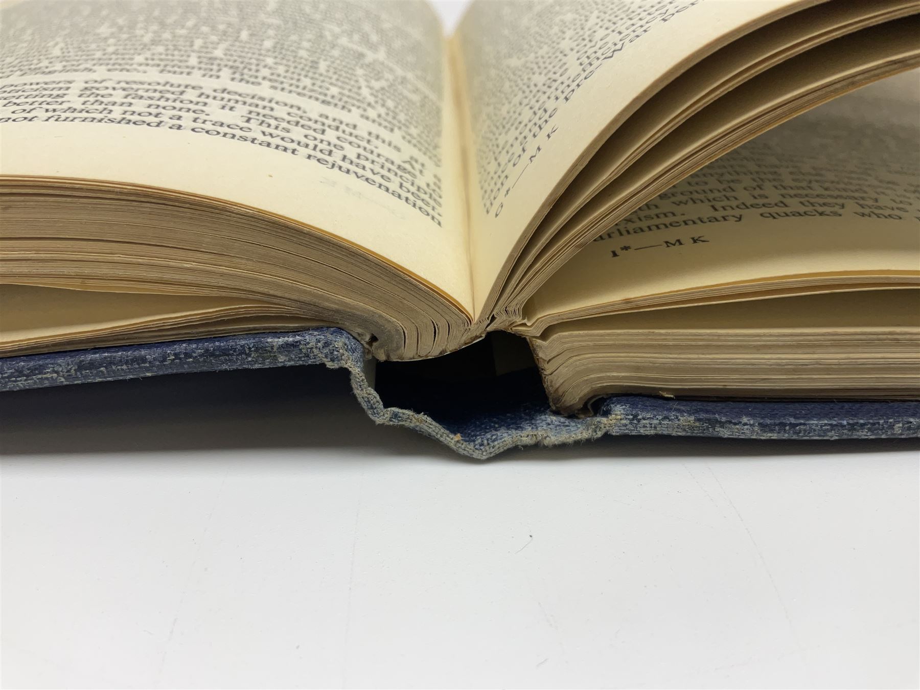 Hitler Adolf: Mein Kampf. Unexpurgated edition. Two volumes in one. 1942. English text. Blue cloth/gilt covers.