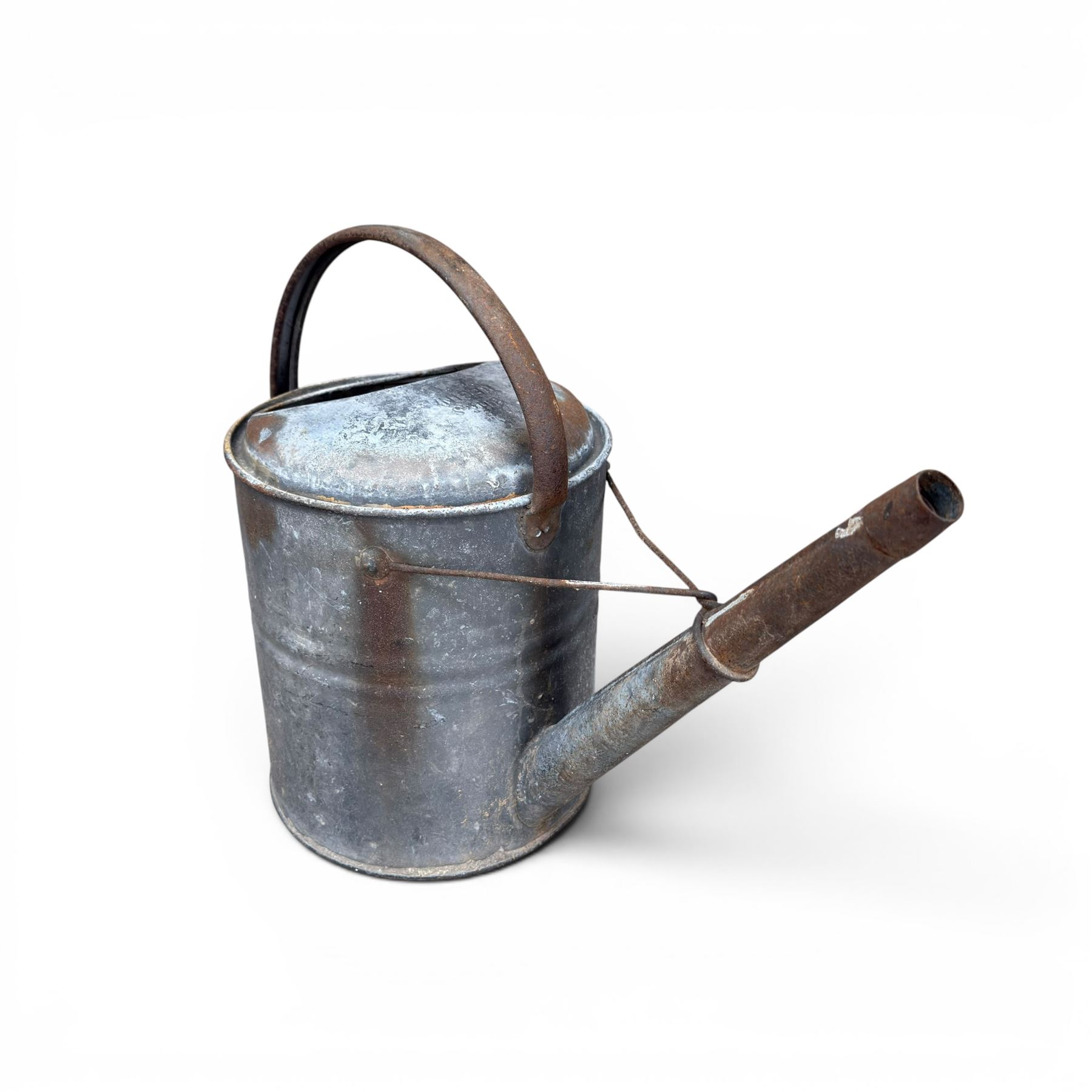 Eight early 20th century galvanised watering cans