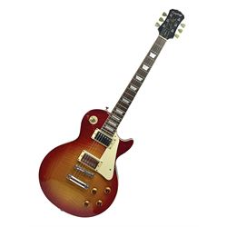 Epiphone Les Paul Gibson electric guitar in two-tone red sunburst finish, serial no.SO1113016, L101cm overall; in hard carrying case