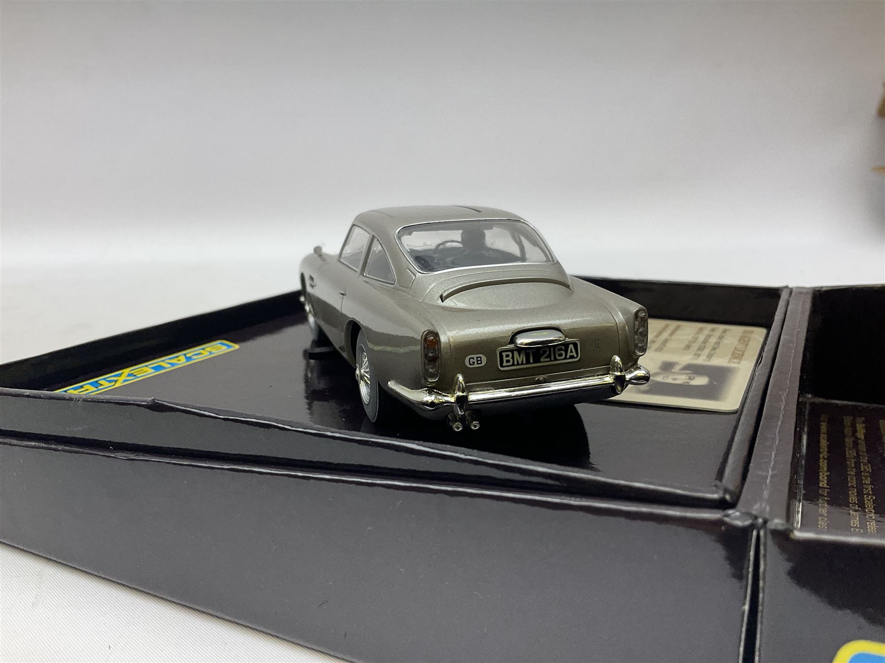 James Bond 007 limited edition Scalextric Goldfinger box set of Aston Martin DB5 slot car from The Classic Collection, no. 3502/6500, with certificate card