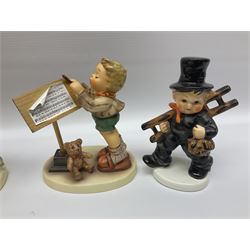 Twenty five Hummel figures by Goebel, to include Tuning up, Blessed Event, Book Worm, The Little Architect etc 