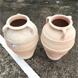  Pair terracotta Indus urns, H70cm  