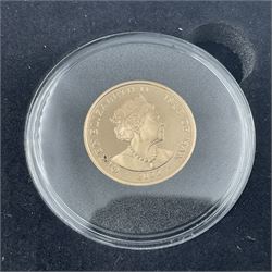 Queen Elizabeth II Isle of Man 2022 'Christmas' gold proof sovereign, cased with certificate 