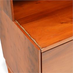 Philip Hussey for White and Newton Portsmouth - mid-20th century yew wood 'Arundel' highboard, four cupboards over fall-front and four drawers