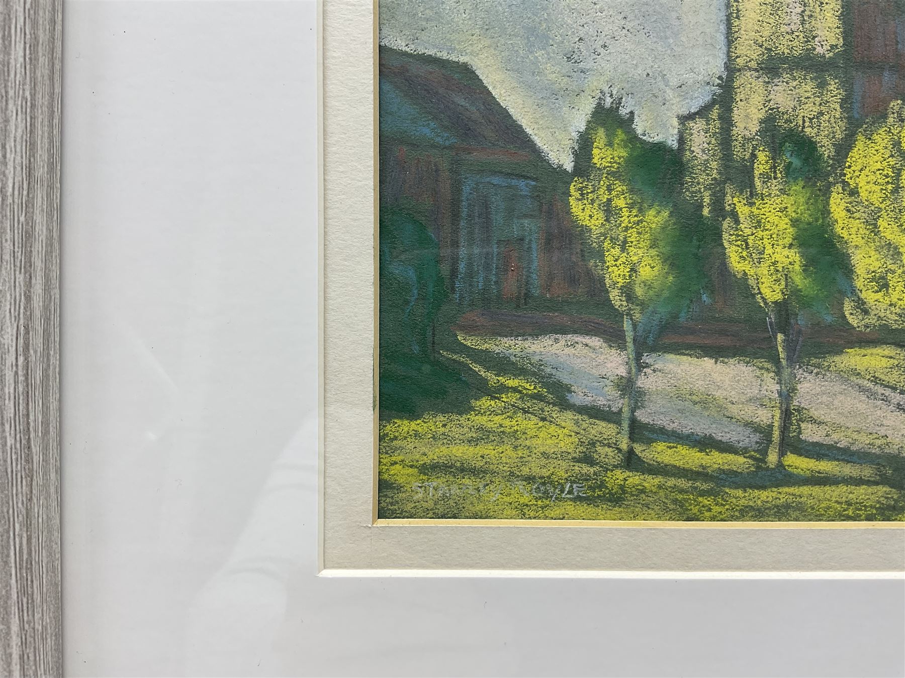 Stanley Royle (British 1888-1961): A Sheffield Church, pastel signed, inscribed and dated '40 in pencil top right 18cm x 17cm