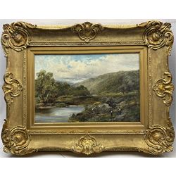James Scott Callowhill (British 1838-1917): 'Capel Curig - North Wales', oil on canvas signed and dated 1880, titled and inscribed 'James Callowhill - Worcester' verso 28.5cm x 44cm 