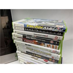 Wharfedale TV with built in DVD player, together with xbox controller and twenty three xbox games