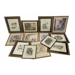Approximately thirteen framed prints and pictures to include Beatrix Potter, portraits etc