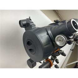 Celestron Astromaster 114 telescope and tripod stand, F=1,000mm, D=114