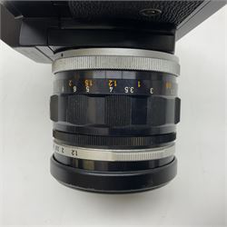 Canon QL Pellix camera body, serial no. 807468, with 'Canon FL 58mm 1:1.2' lens, serial no. 60185