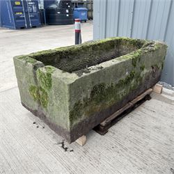 Large 18th century rectangular stone trough