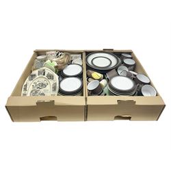 Colclough, Paragon and Hornsea tea wares, together with a Hornsea tree trunk vase, and a collection of other ceramics, in two boxes 