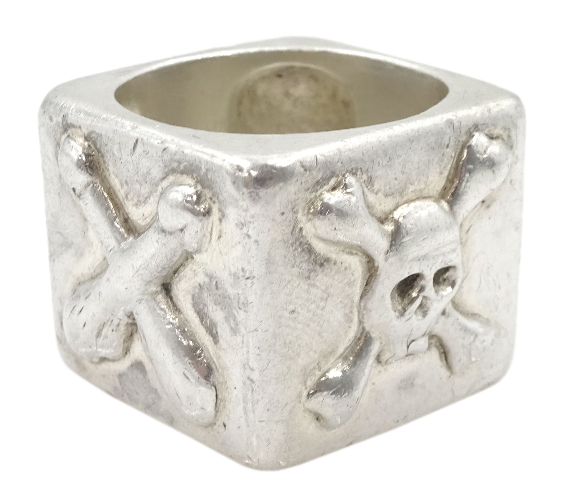 Gentleman's silver dice ring by Vivienne Westwood, stamped 925