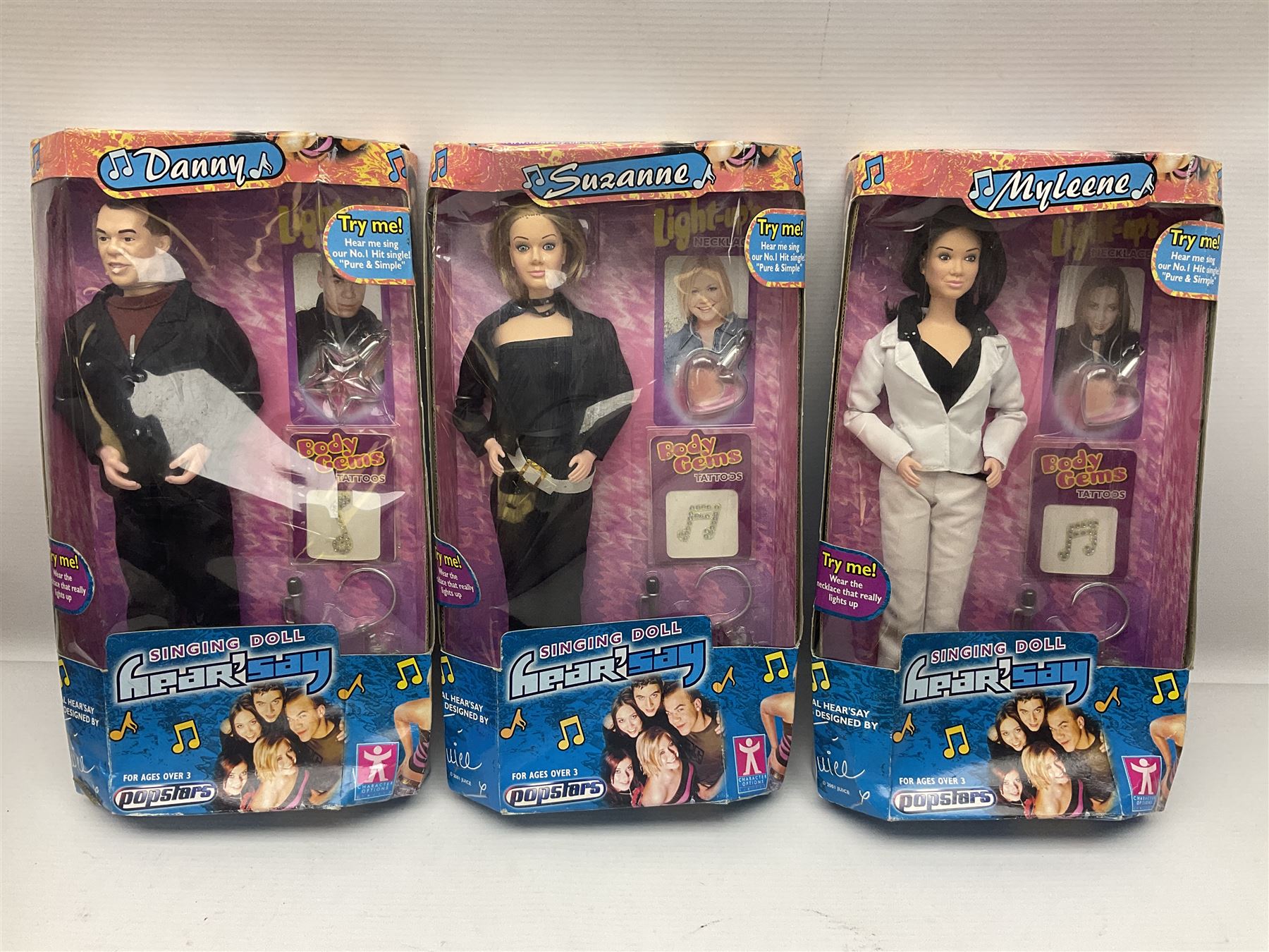 Set of five Character Options Hear'say Singing Dolls; all boxed (5)