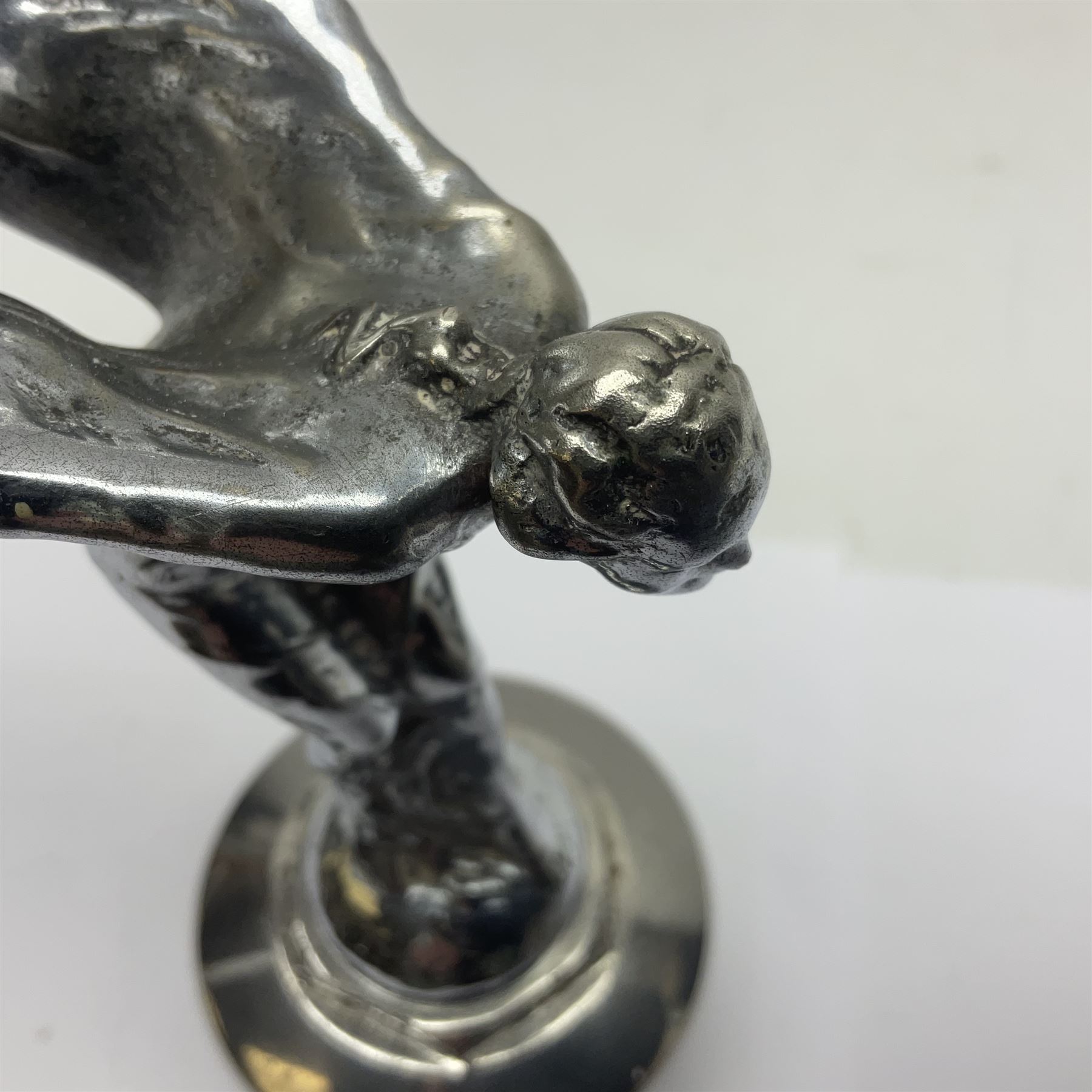 Rolls Royce Spirit of Ecstasy car mascot, signed Charles Sykes and dated 6.2.11 to the base, H16cm