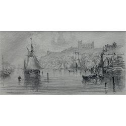 George Weatherill (British 1810-1890): Whitby Upper Harbour looking towards the Abbey, pencil sketch unsigned 10cm x 19cm 
Provenance: part of an important single owner Weatherill Family collection; property of a gentleman and business associate of Weatherill, and then by descent through the family. This has never been on the market previously