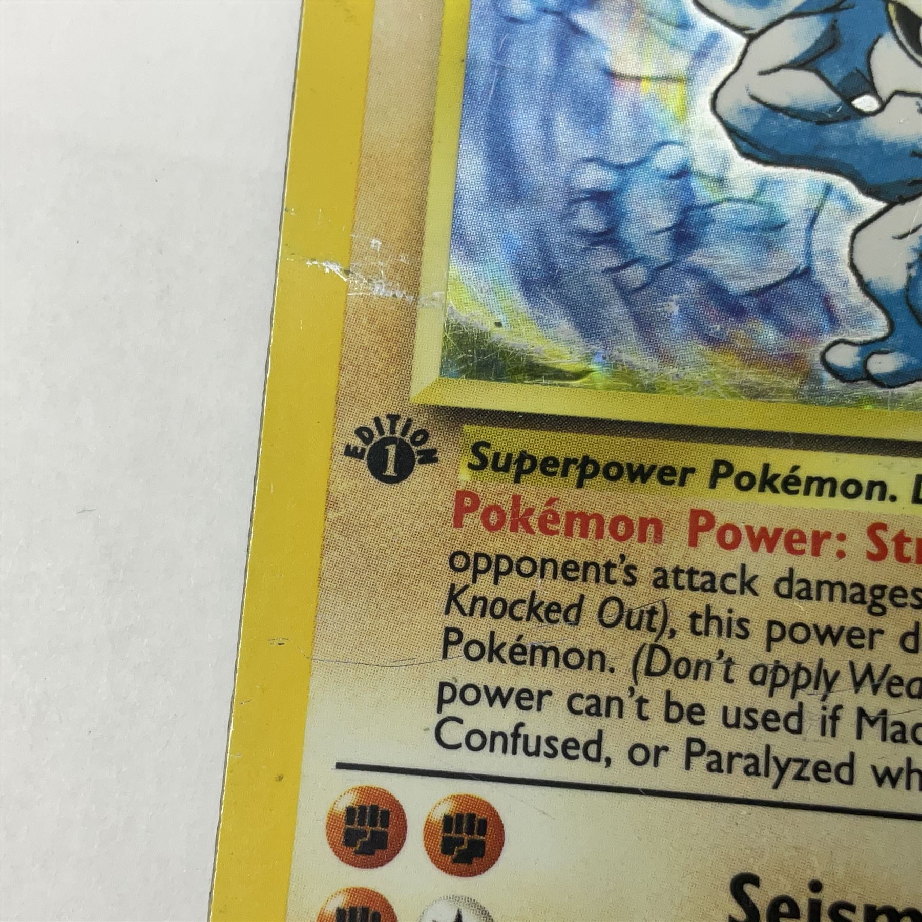 Collection of Pokemon trading cards, mostly 1999 Wizards Pokemon cards to include holo Charizard 4/102, first edition holo Machamp 8/102, further holographic cards; Dark Flareon 35/82 and Dark Vaporeon 45/82, cards from themed sets and 4th edition prints; 1998 Electronic Pokédex with cardboard boxes for themed decks Blackout, Overgrowth and Power Reserve Jungle, along with a large quantity of energy and trainer cards 